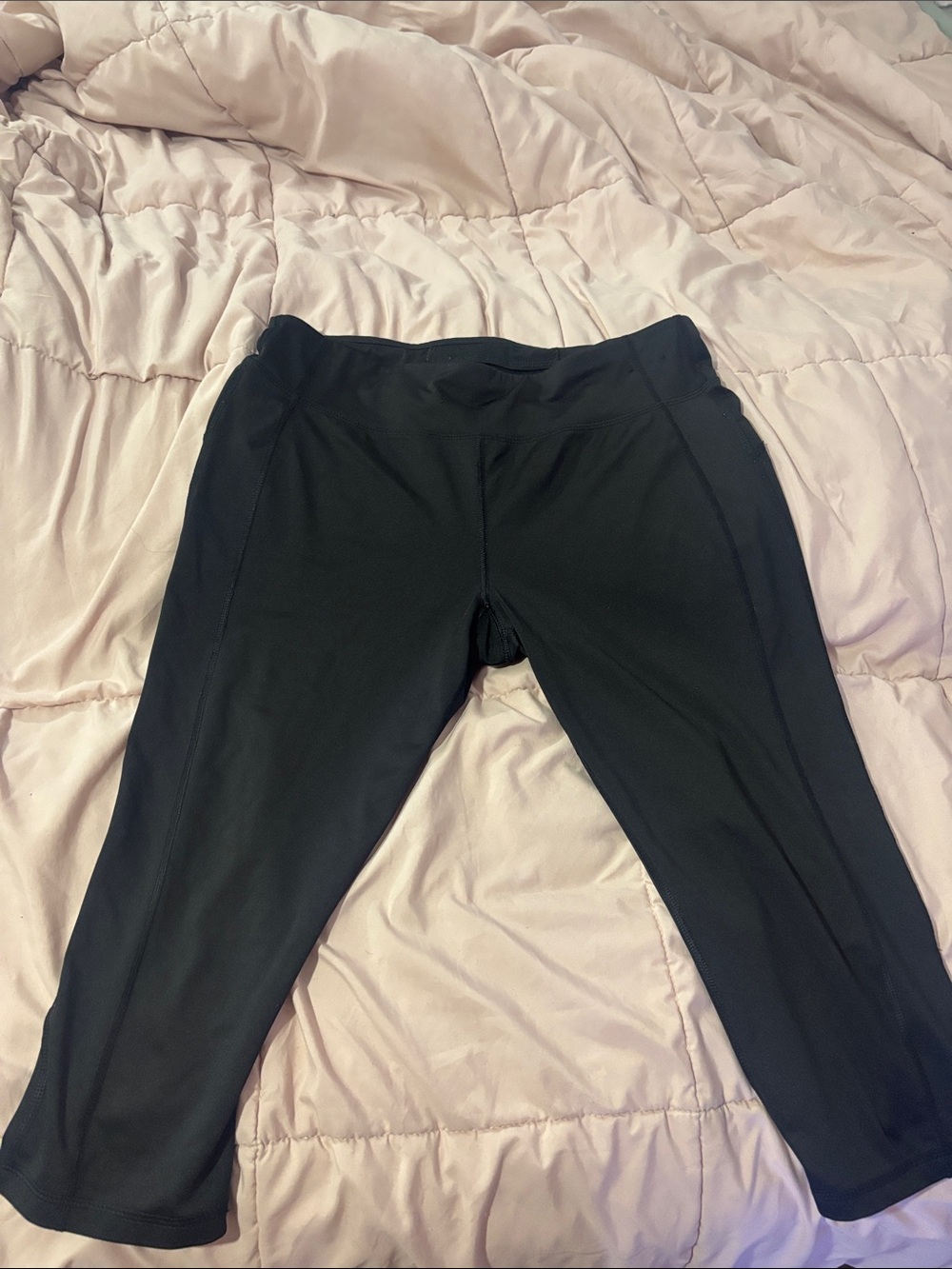 Black Cropped Active Leggings